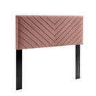 Modway Roxanne Performance Velvet Queen Platform Bed - Black Wood Legs