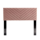 Modway Roxanne Performance Velvet Queen Platform Bed - Black Wood Legs