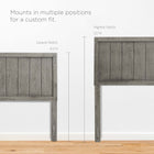 Modway Robbie Wood King Headboard