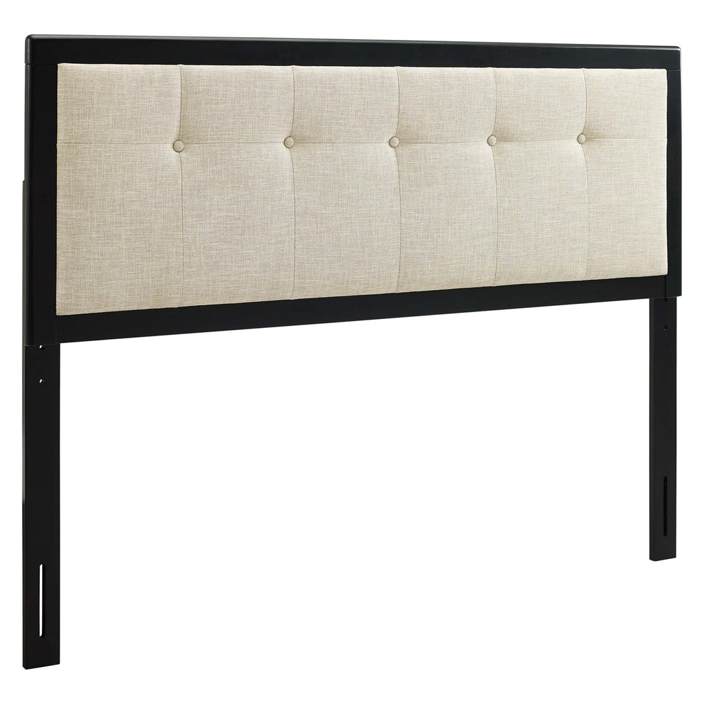 Modway Draper Tufted Fabric and Wood Queen Headboard  