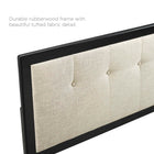 Modway Draper Tufted Fabric and Wood Queen Headboard