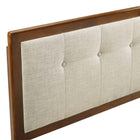 Modway Draper Tufted Fabric and Wood Queen Headboard