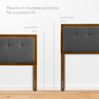 Modway Draper Tufted Fabric and Wood Queen Headboard