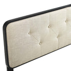 Modway Collins Tufted Fabric and Wood Queen Headboard