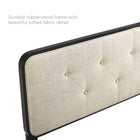 Modway Collins Tufted Fabric and Wood Queen Headboard