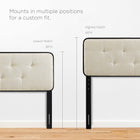 Modway Collins Tufted Fabric and Wood Queen Headboard