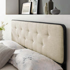 Modway Collins Tufted Fabric and Wood Queen Headboard