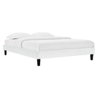 Modway Roxanne Performance Velvet Queen Platform Bed - Black Wood Legs