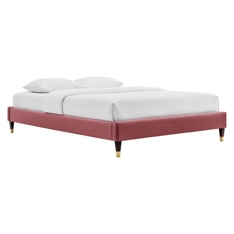Modway Harlow Performance Velvet Queen Platform Bed Frame  