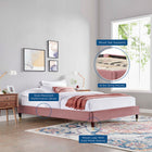 Modway Harlow Performance Velvet King Platform Bed Frame