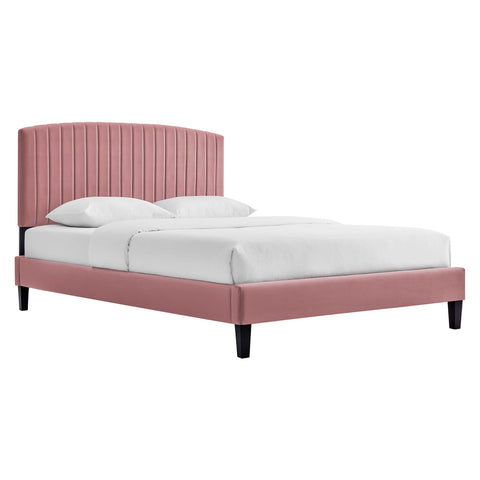 Modway Alessi Performance Velvet Queen Platform Bed  