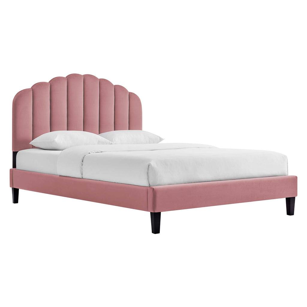 Modway Daisy Performance Velvet Queen Platform Bed  