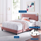 Modway Celine Channel Tufted Performance Velvet Queen Bed