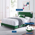 Modway Celine Channel Tufted Performance Velvet Queen Bed