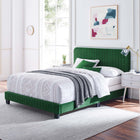 Modway Celine Channel Tufted Performance Velvet Queen Bed