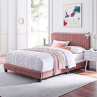 Modway Celine Channel Tufted Performance Velvet Twin Bed