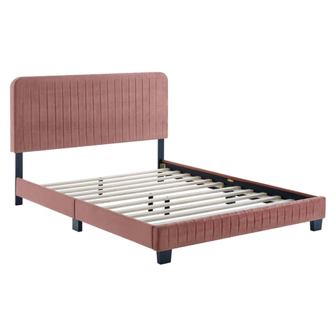 Modway Celine Channel Tufted Performance Velvet Full Platform Bed  