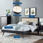 Modway Willow Wood Queen Platform Bed With Splayed Legs