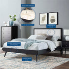 Modway Willow Wood Queen Platform Bed With Splayed Legs