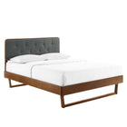 Modway Bridgette Wood Queen Platform Bed With Angular Frame  