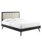 Modway Willow Wood King Platform Bed With Splayed Legs  