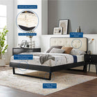 Modway Bridgette Wood Full Platform Bed With Angular Frame
