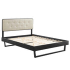 Modway Bridgette Wood Full Platform Bed With Angular Frame