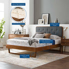 Modway Bridgette Wood Twin Platform Bed With Angular Frame