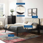 Modway Bridgette Wood Full Platform Bed With Splayed Legs