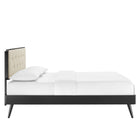 Modway Bridgette Wood Full Platform Bed With Splayed Legs