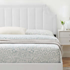 Modway Sienna Performance Velvet Queen Platform Bed - Black Wood Legs