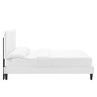 Modway Current Performance Velvet Twin Platform Bed - Black Wood Legs