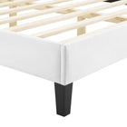 Modway Current Performance Velvet Twin Platform Bed - Black Wood Legs