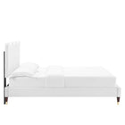 Modway Current Performance Velvet Full Platform Bed - Wood & Gold Legs