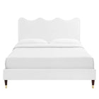 Modway Current Performance Velvet Full Platform Bed - Wood & Gold Legs
