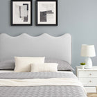 Modway Current Performance Velvet Full Platform Bed - Black Wood Legs