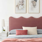 Modway Current Performance Velvet Queen Platform Bed - Wood & Gold Legs