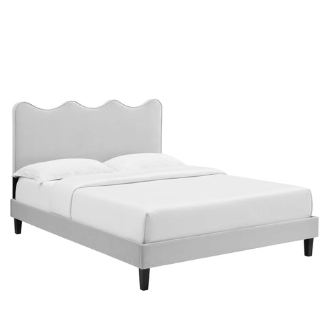 Modway Current Performance Velvet King Platform Bed  