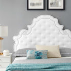 Modway Gwyneth Tufted Performance Velvet Queen Platform Bed - Black Wood Legs