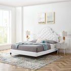 Modway Gwyneth Tufted Performance Velvet Full Platform Bed - Wood & Gold Legs