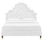 Modway Gwyneth Tufted Performance Velvet Full Platform Bed - Wood & Gold Legs
