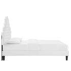 Modway Gwyneth Tufted Performance Velvet Full Platform Bed - Black Wood Legs