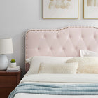 Modway Amber Performance Velvet Queen Platform Bed - Gold Metal Legs
