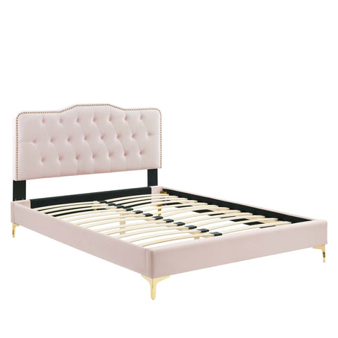 Modway Amber Performance Velvet Queen Platform Bed  