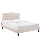 Modway Amber Full Platform Bed - Black Wood Legs