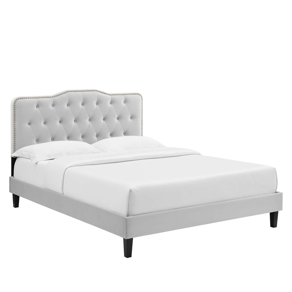 Modway Amber Tufted Performance Velvet King Platform Bed  