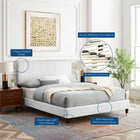 Modway Peyton Performance Velvet Full Platform Bed - Wood & Gold Legs