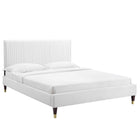 Modway Peyton Performance Velvet Full Platform Bed - Wood & Gold Legs
