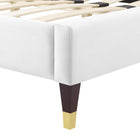 Modway Peyton Performance Velvet Full Platform Bed - Wood & Gold Legs