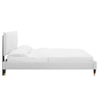 Modway Peyton Performance Velvet Full Platform Bed - Wood & Gold Legs